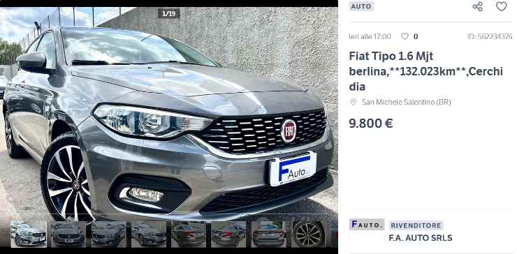 Fiat Tipo crolla il prezzo